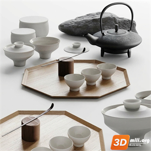 Tea Set 3D Model